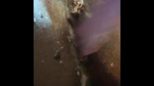 Playing with my creamy pussy and Squirting on my toy