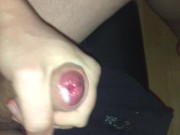 Moaning while I jerk off over fat Ex Gf dirty panties and fill them with cum (Pov)