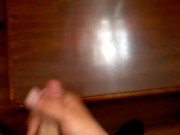 Cumshot on a table