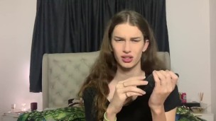 TS Plays with Extra Large Anal Plug and Fisting with strangers Toys