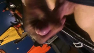 stroking hard dick