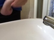 Cumming in the sink