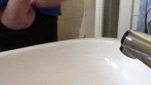 Cumming in the sink