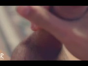 Guy jerks off and cums
