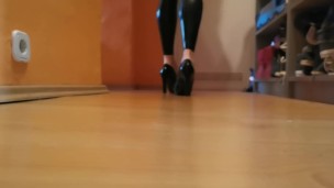 High Heels and Latex Leggings