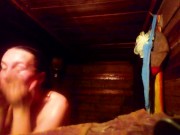 Mother washes tits in a hot bathhouse while her son is on her 16/16