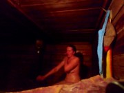 Mother washes tits in a hot bathhouse while her son is on her 5/16