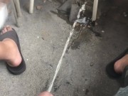 Pissing on the porch!!