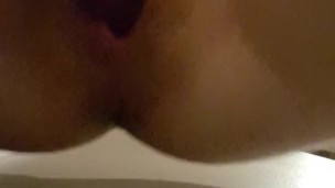 Little Wet Kitty Wall Fucks a Dildo and Cums Twice in a Row!