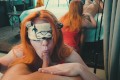 Ginger Redhead Teen Woke me Up for a Blindfold Blowjob in Night Mask