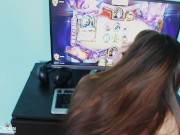 Twitch girl fucked and gets cum in pussy while playing Hearthstone! 6/16