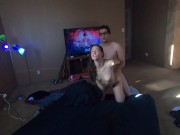 Fucking, deepthroating, and titty cumshot 6/16