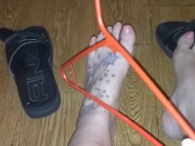 Giving my feet a spanking