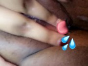 Ebony Moans As She Creams All Over Her Fingers