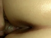 Stuffing FAT COCK into BIG OILED UP ASS + Pussy 10/16