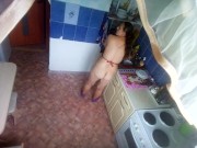 Naked washing dishes and stepson on her - MyNakedStepmother 5/16