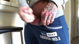 BIG DICK BLOWING INTO CONDOM