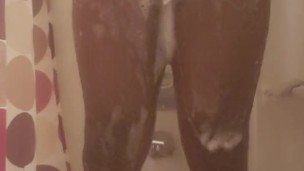 Solo shower masturbation with cumshot
