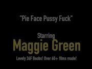 Dildo Fucking Maggie Green Gets Pie In Face! 1/16