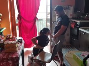 Milf viene scopata mentre sistema la spesa e poi si lecca tutta la sborra 6/16