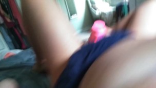 horny latina milf gets goosebumps on her tits when cumming on vibrator