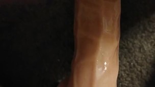 Tight Tranny Rides Dildo