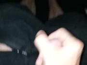 Using my underwear to jack off. Finishing myself after watching pornhub.