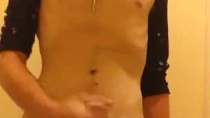 Tease in a bathroom