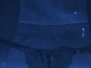 Stroking my cock and cuming in wife's panties