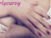 Carlycurvy slow rubbing lotion on big boobs 12/16