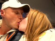 Risky public blowjob in the double-decker city bus 16/16