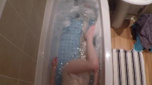  Petite MILF having a bath and masturbating