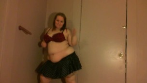 BBW Strip tease suck and fuck