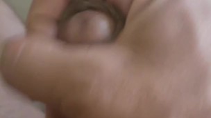 Daddy play with his cock and cumshot