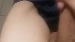 Jerking off and cumming in the truck