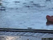 Getting Her Feet Dirty at the Car Wash 4/16