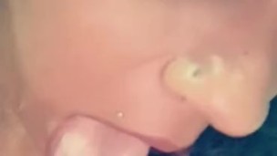 Latina milf lick her tits showing piercings