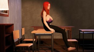 Bimbo Transformation - Teen Schoolgirl Grows Big Boobs - Big Lips