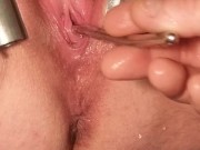 FEMALE URETHRAL STRETCHING, SPREAD & PROBED PEEHOLE WITH METAL SOUNDS 12/16