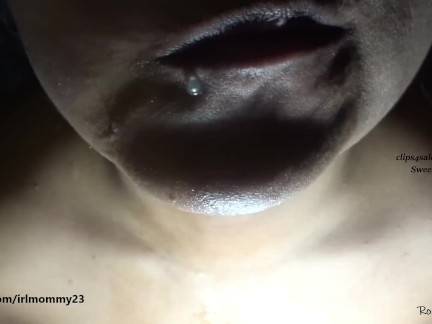 Self sucking my milky lactating tits let down milk dripping