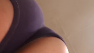 Fat ass being whipped