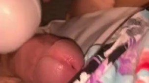 Wife’s Magic Wand makes Sissy Cuck Squirm!! Pantyhose on Sexy Ass Feet!