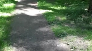 Outdoor pee desperation female POV, piss puddle