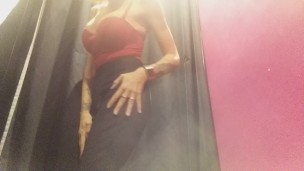  in a fitting room