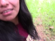 Colombiana mamando y cogiendo en bosque publico  10/16