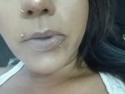 Teaser Latina MILF smoking and boobs