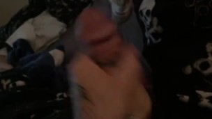 Jerked off in step moms bed