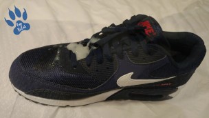 Rubber Pup pawing off in hotel cumming on AirMax 90
