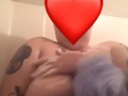 Big tits in the shower. Such a tease.