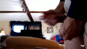 Stroking my cock until it explodes
